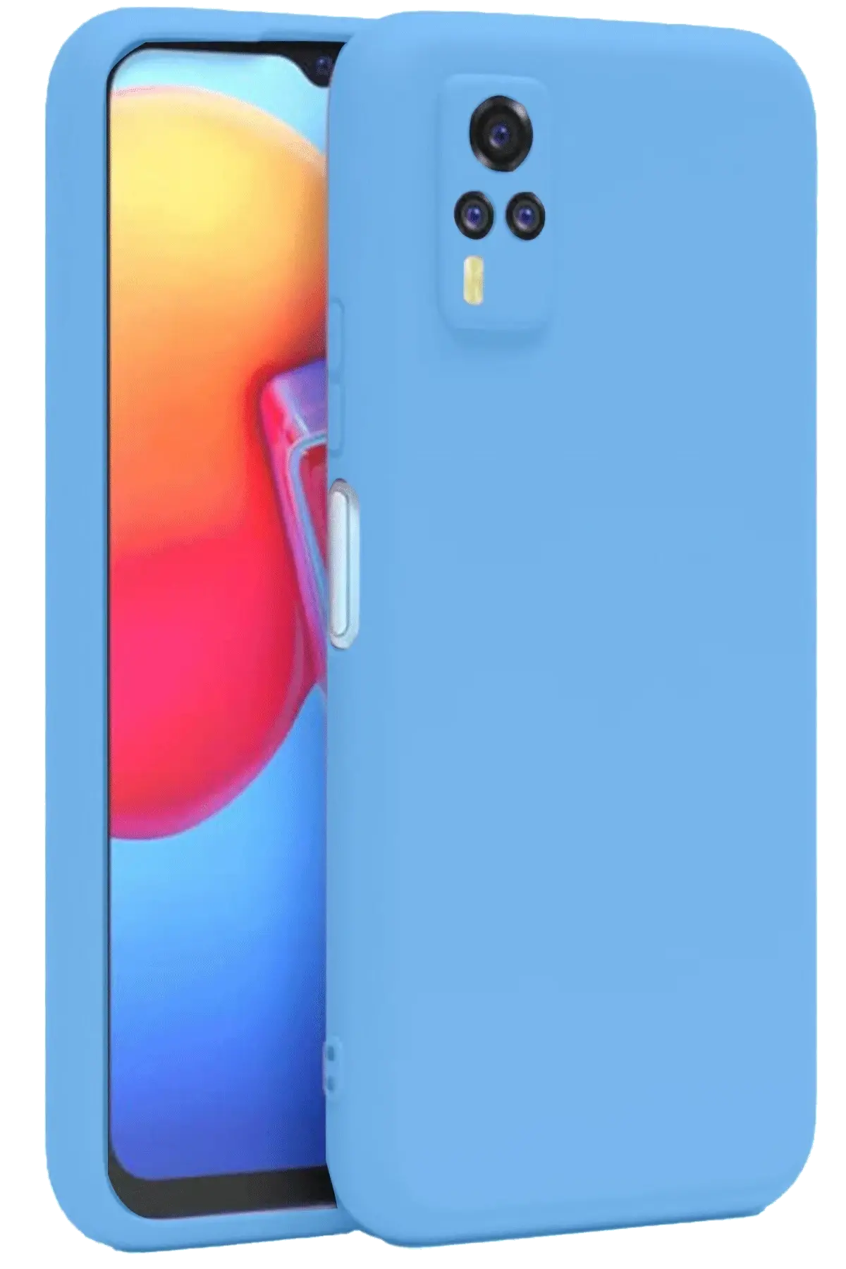 Newface Vivo Y53S Kılıf Nano içi Kadife Silikon - Mavi