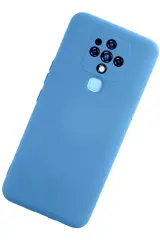 Newface Tecno Camon 16 Kılıf Nano içi Kadife Silikon - Mavi
