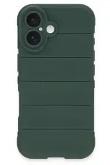 Newface iPhone 16 Kılıf Optimum Silikon - Koyu Yeşil