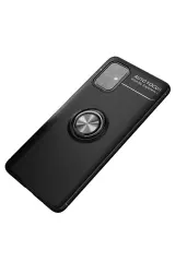 Newface Samsung Galaxy M31S Kılıf Range Yüzüklü Silikon - Siyah