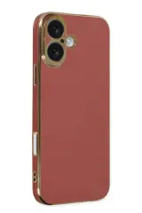 Newface iPhone 16 Kılıf Volet Silikon - Kırmızı