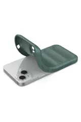 Newface iPhone 16 Plus Kılıf Optimum Silikon - Koyu Yeşil