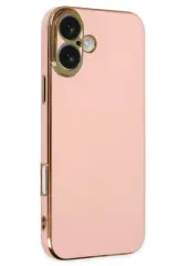 Newface iPhone 16 Kılıf Volet Silikon - Pembe