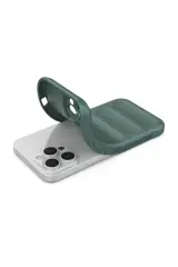 Newface iPhone 16 Pro Kılıf Optimum Silikon - Koyu Yeşil