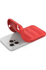 Newface iPhone 16 Pro Max Kılıf Optimum Silikon - Kırmızı