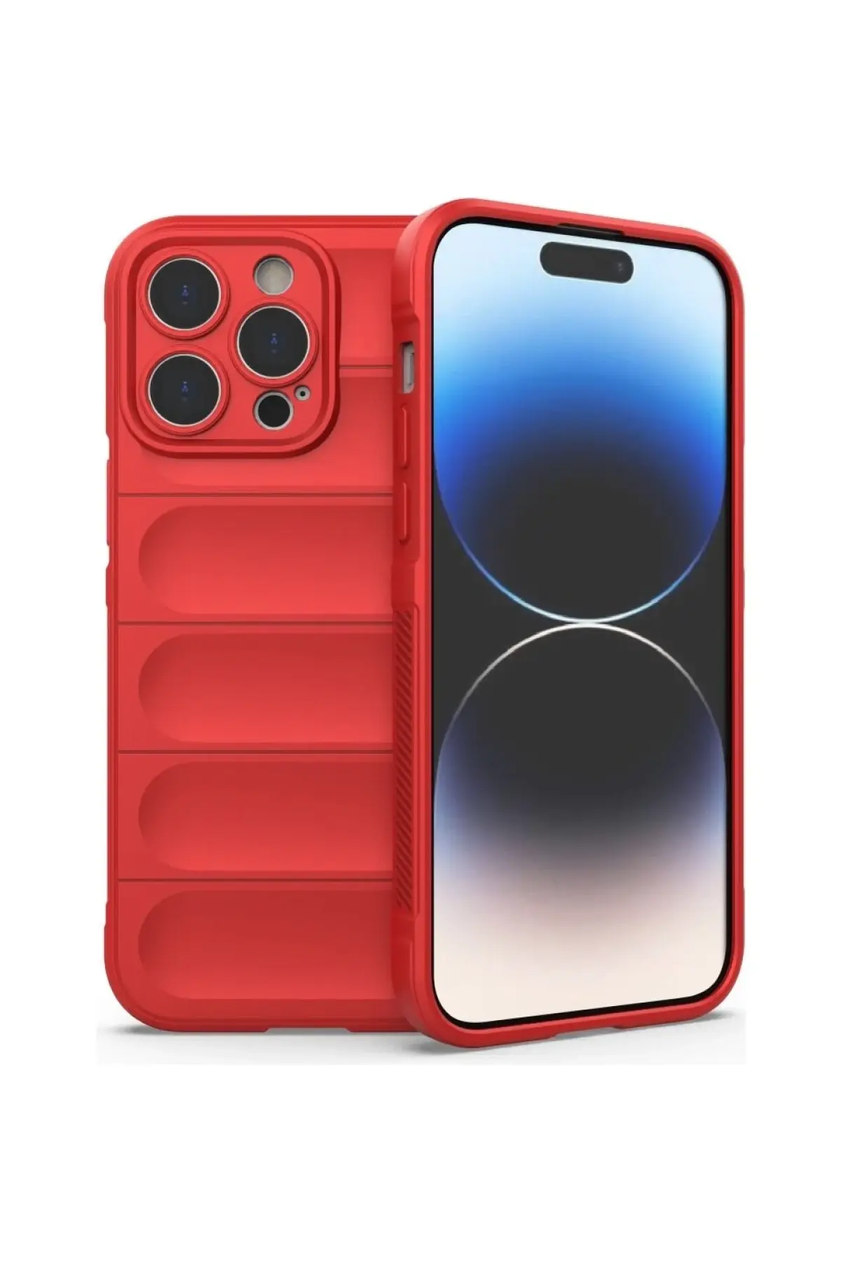 Newface iPhone 16 Pro Max Kılıf Optimum Silikon - Kırmızı