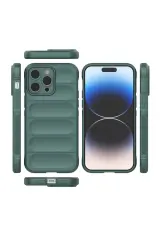 Newface iPhone 16 Pro Max Kılıf Optimum Silikon - Koyu Yeşil