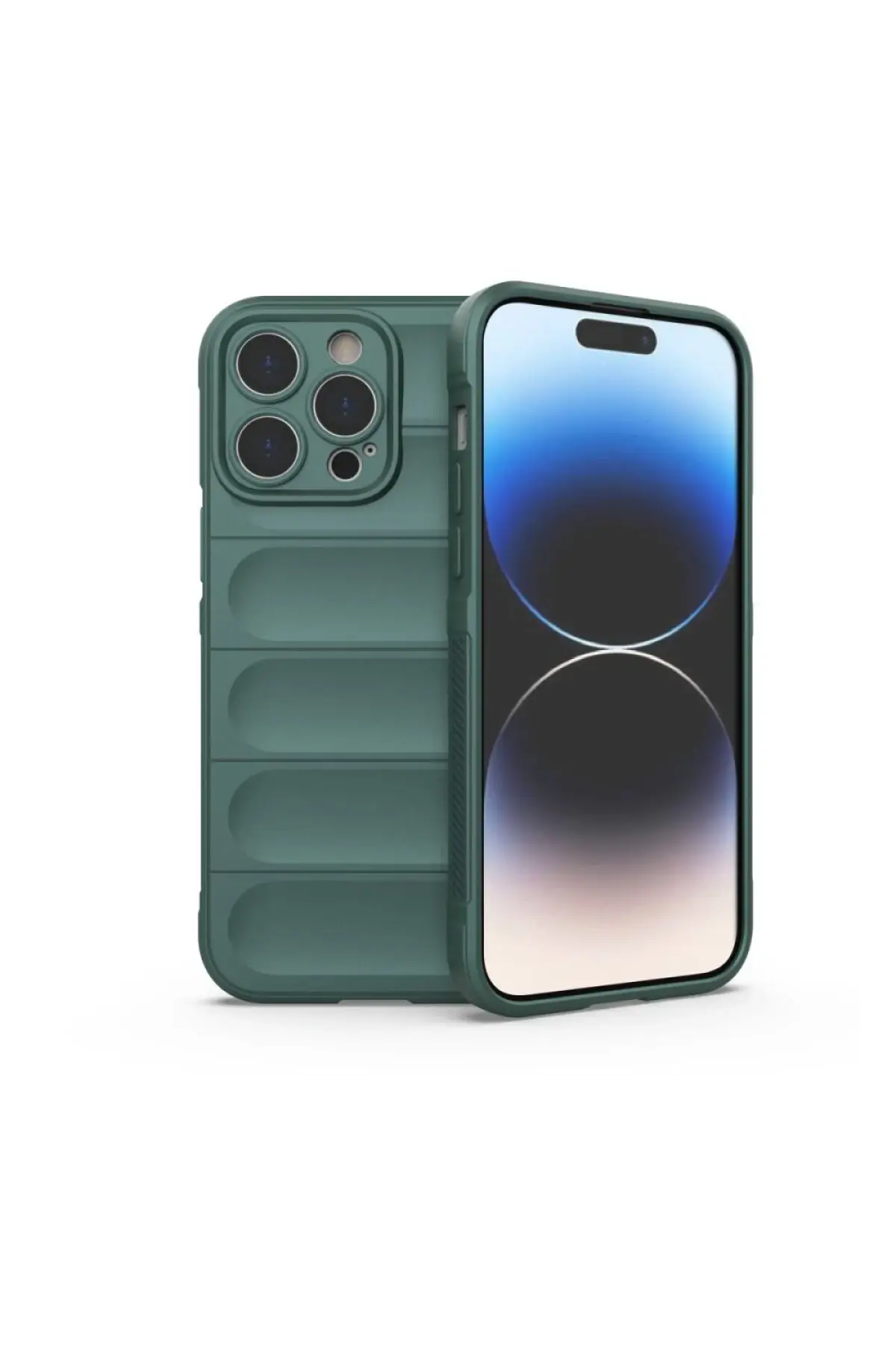 Newface iPhone 16 Pro Max Kılıf Optimum Silikon - Koyu Yeşil