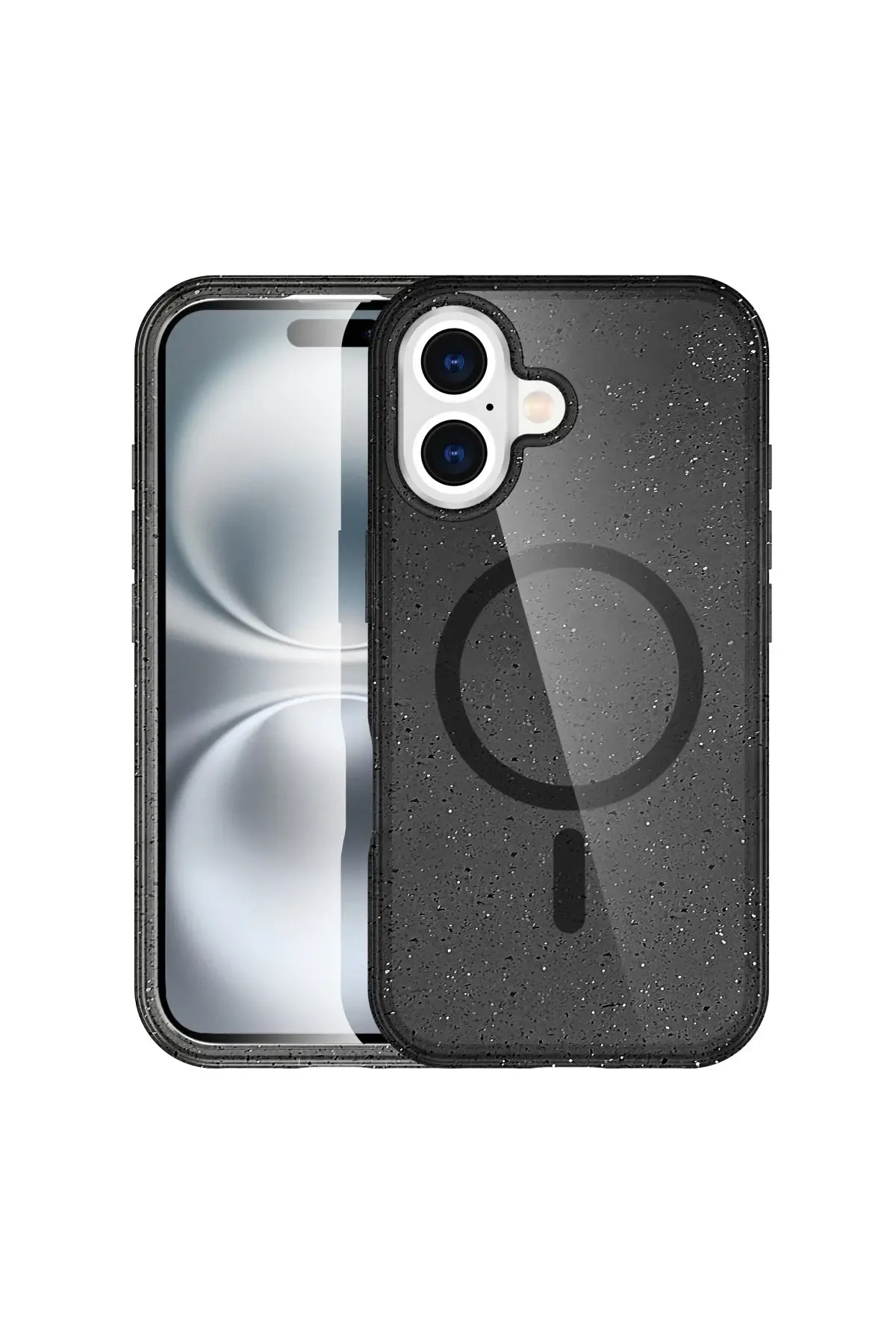 Newface iPhone 16 Plus Kılıf Star Magsafe Kapak - Siyah