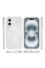 Newface iPhone 16 Plus Kılıf Star Magsafe Kapak - Şeffaf