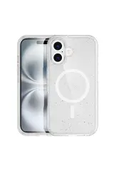 Newface iPhone 16 Plus Kılıf Star Magsafe Kapak - Şeffaf