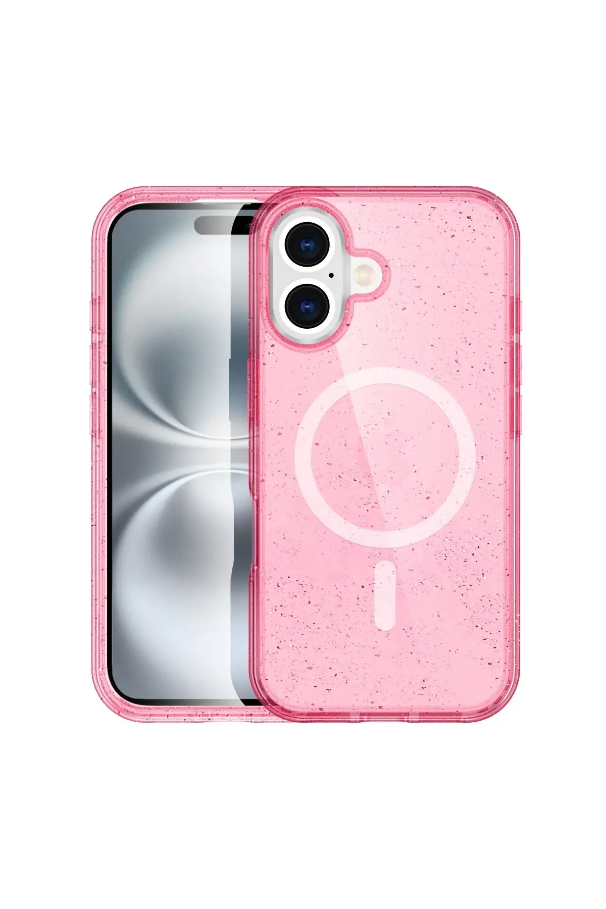 Newface iPhone 16 Plus Kılıf Star Magsafe Kapak - Pembe