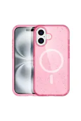 Newface iPhone 16 Plus Kılıf Star Magsafe Kapak - Pembe