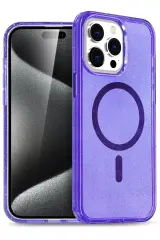 Newface iPhone 14 Pro Kılıf Star Magsafe Kapak - Mor