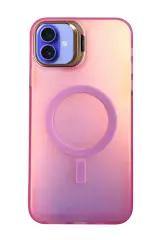 Newface iPhone 16 Plus Kılıf Primera Magsafe Standlı Kapak - Pembe