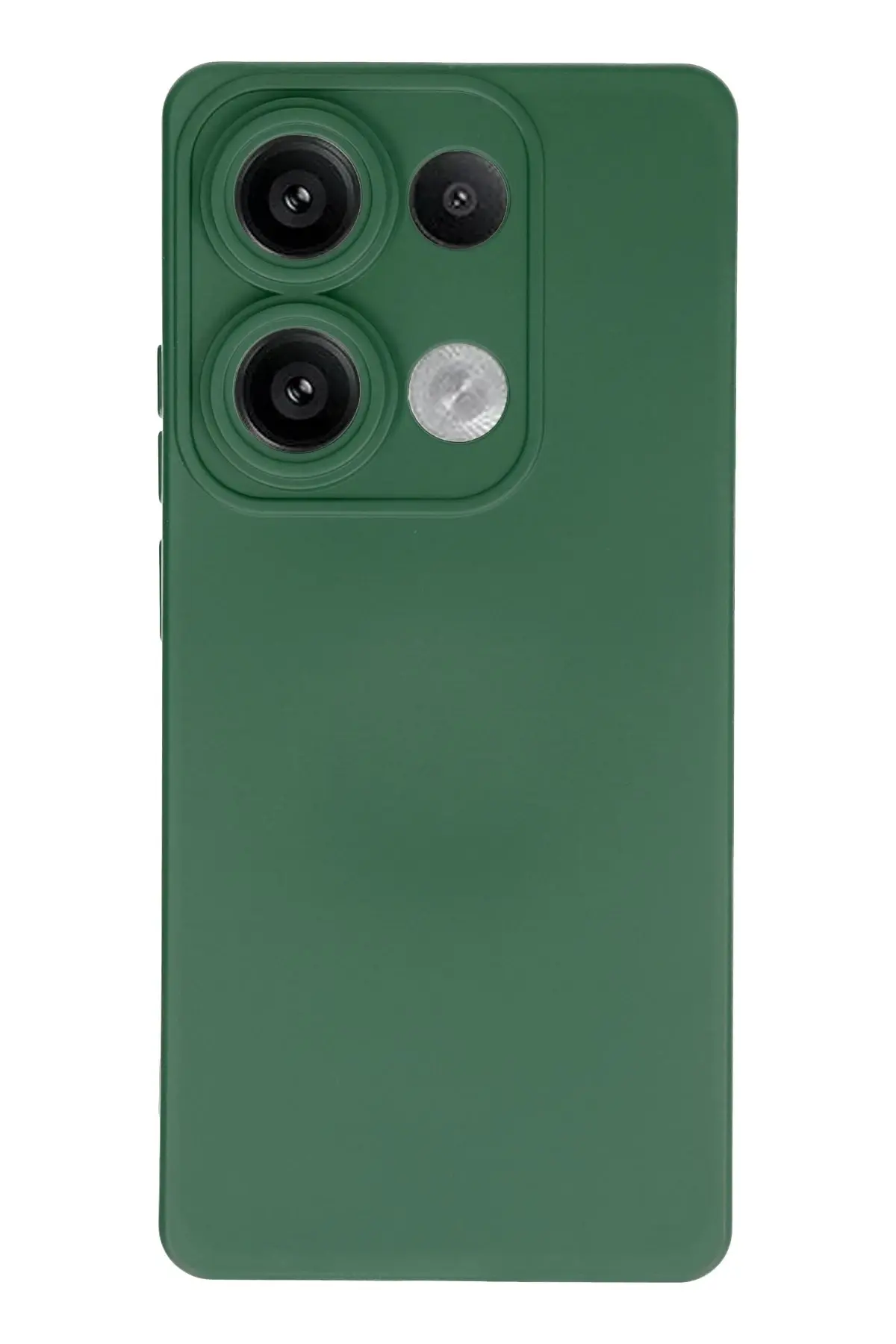 Newface Xiaomi Redmi Note 13 Pro 4G Kılıf Nano içi Kadife Silikon - Koyu Yeşil