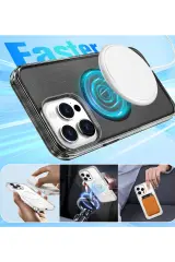 Newface iPhone 14 Pro Max Kılıf Star Magsafe Kapak - Turuncu