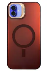 Newface iPhone 16 Plus Kılıf Primera Magsafe Standlı Kapak - Bordo