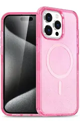 Newface iPhone 14 Pro Max Kılıf Star Magsafe Kapak - Pembe