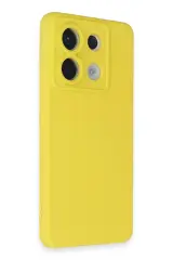 Newface Xiaomi Redmi Note 13 Pro 5G Kılıf Nano içi Kadife Silikon - Sarı