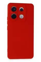 Newface Xiaomi Redmi Note 13 Pro 5G Kılıf Nano içi Kadife Silikon - Kırmızı