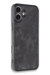 Newface iPhone 16 Plus Kılıf Aras Deri Kapak - Siyah