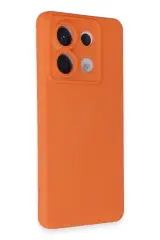 Newface Xiaomi Redmi Note 13 Pro 5G Kılıf Nano içi Kadife Silikon - Turuncu