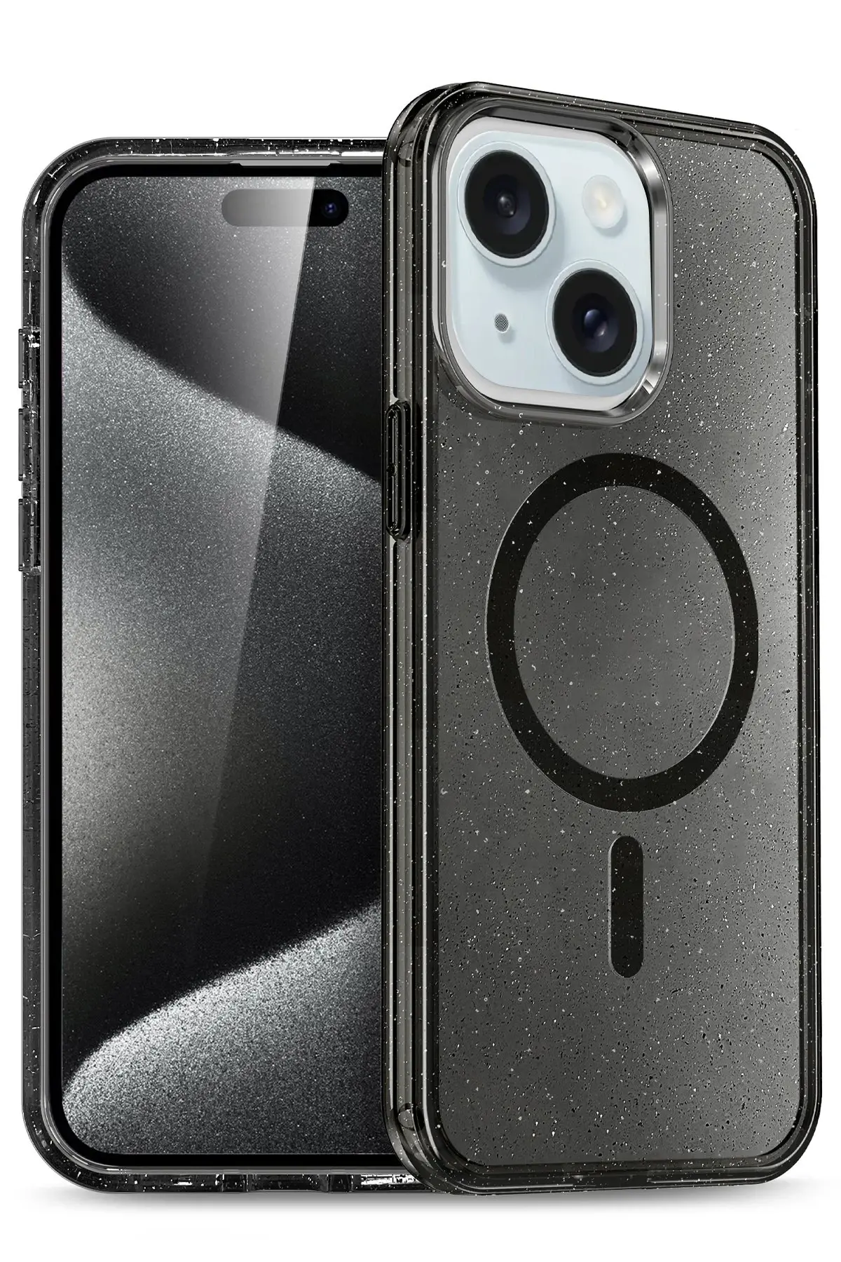 Newface iPhone 15 Plus Kılıf Star Magsafe Kapak - Siyah