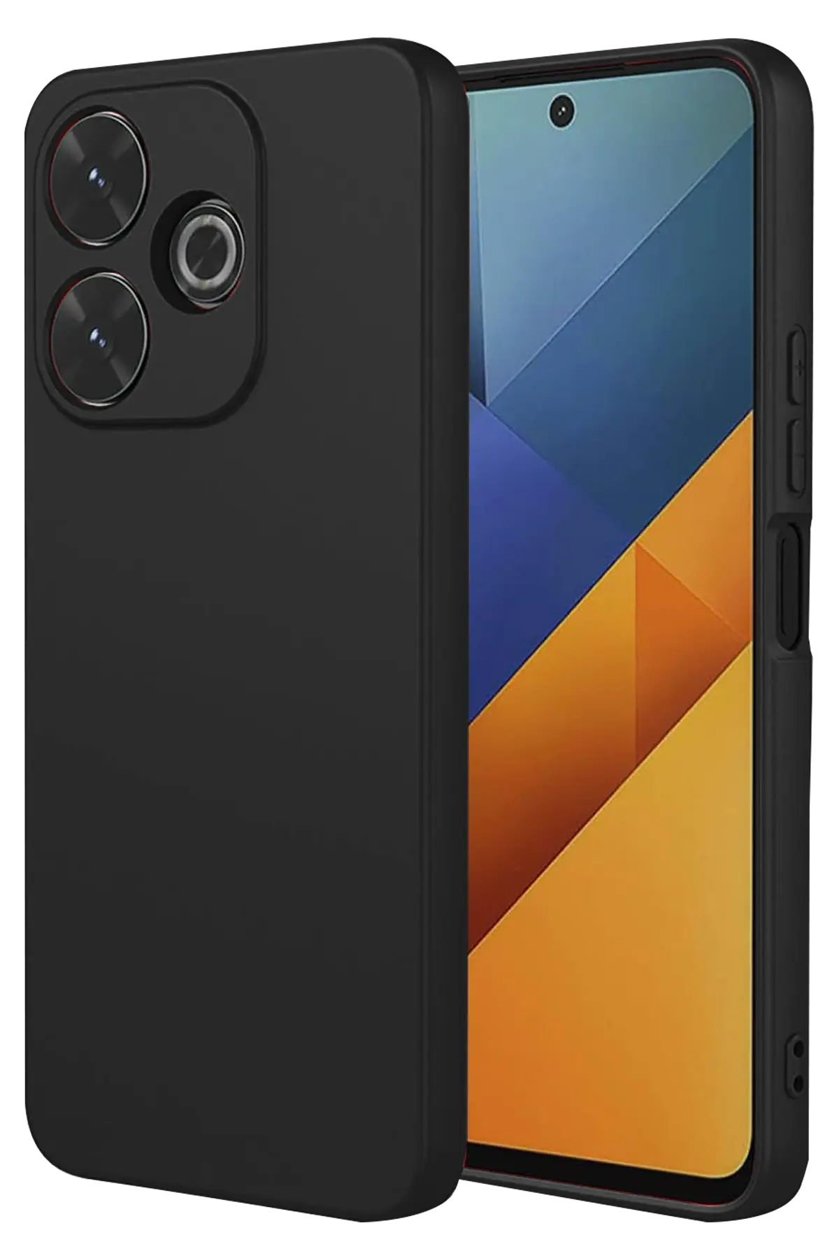 Newface Xiaomi Redmi 13 4G Kılıf Nano içi Kadife Silikon - Siyah