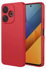 Newface Xiaomi Redmi 13 4G Kılıf Nano içi Kadife Silikon - Kırmızı