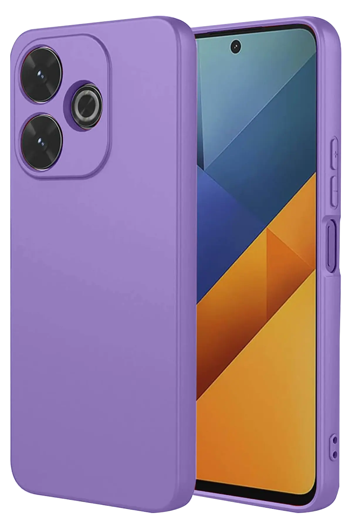 Newface Xiaomi Redmi 13 4G Kılıf Nano içi Kadife Silikon - Lila