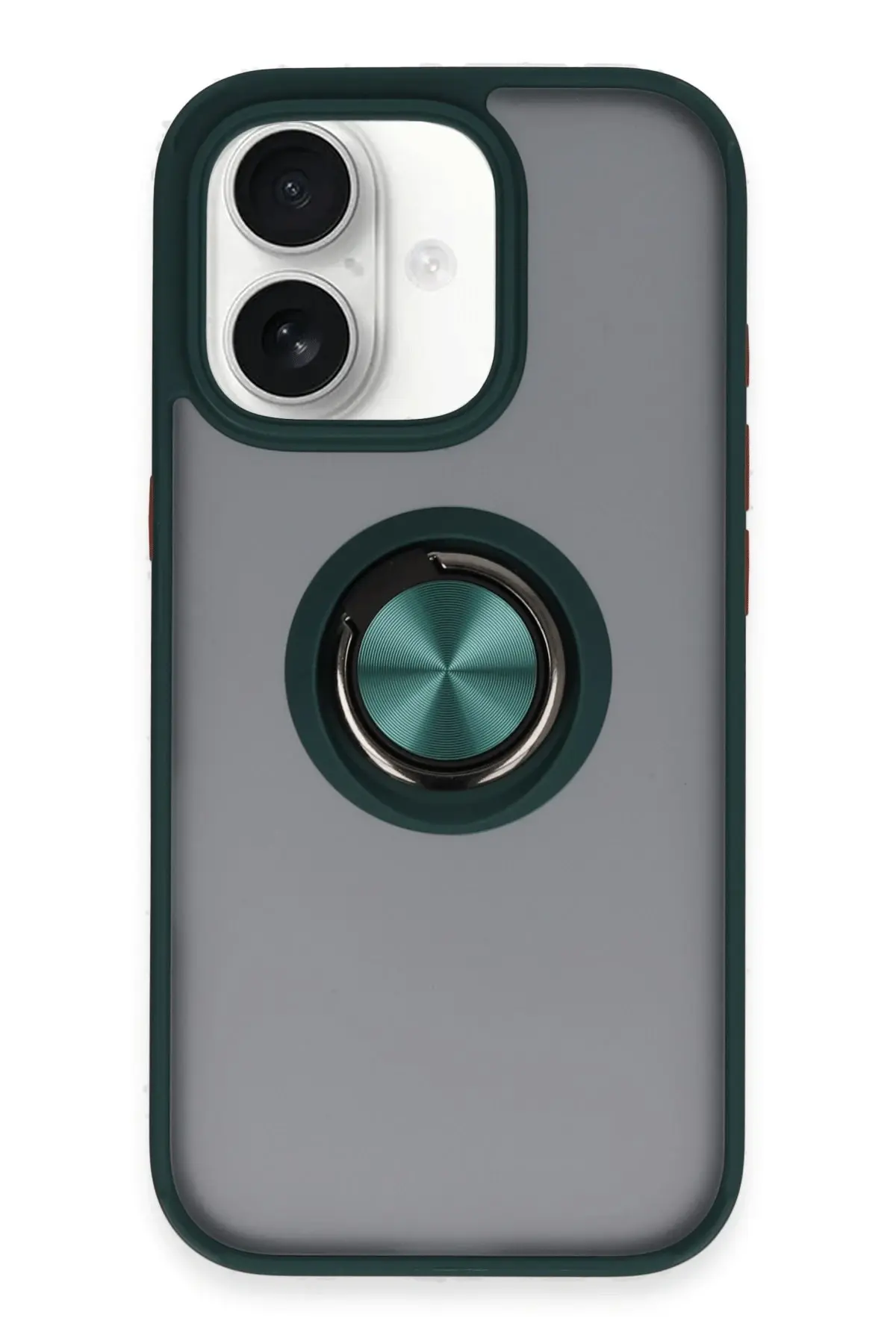 Newface iPhone 16 Kılıf Montreal Yüzüklü Silikon Kapak - Yeşil