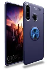 Newface Huawei Y6P Kılıf Range Yüzüklü Silikon - Mavi