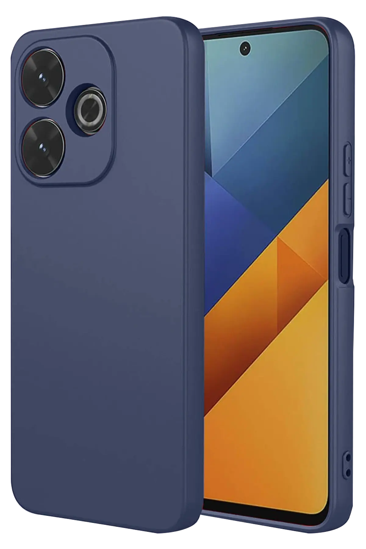 Newface Xiaomi Redmi 13 4G Kılıf Nano içi Kadife Silikon - Lacivert