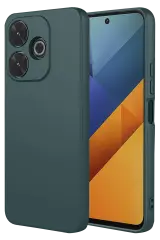 Newface Xiaomi Redmi 13 4G Kılıf Nano içi Kadife Silikon - Koyu Yeşil