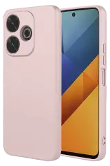 Newface Xiaomi Redmi 13 4G Kılıf Nano içi Kadife Silikon - Pudra