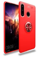 Newface Huawei Y6P Kılıf Range Yüzüklü Silikon - Kırmızı