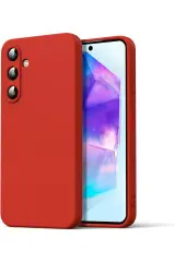 Newface Samsung Galaxy A16 5G Kılıf Nano içi Kadife Silikon - Kırmızı