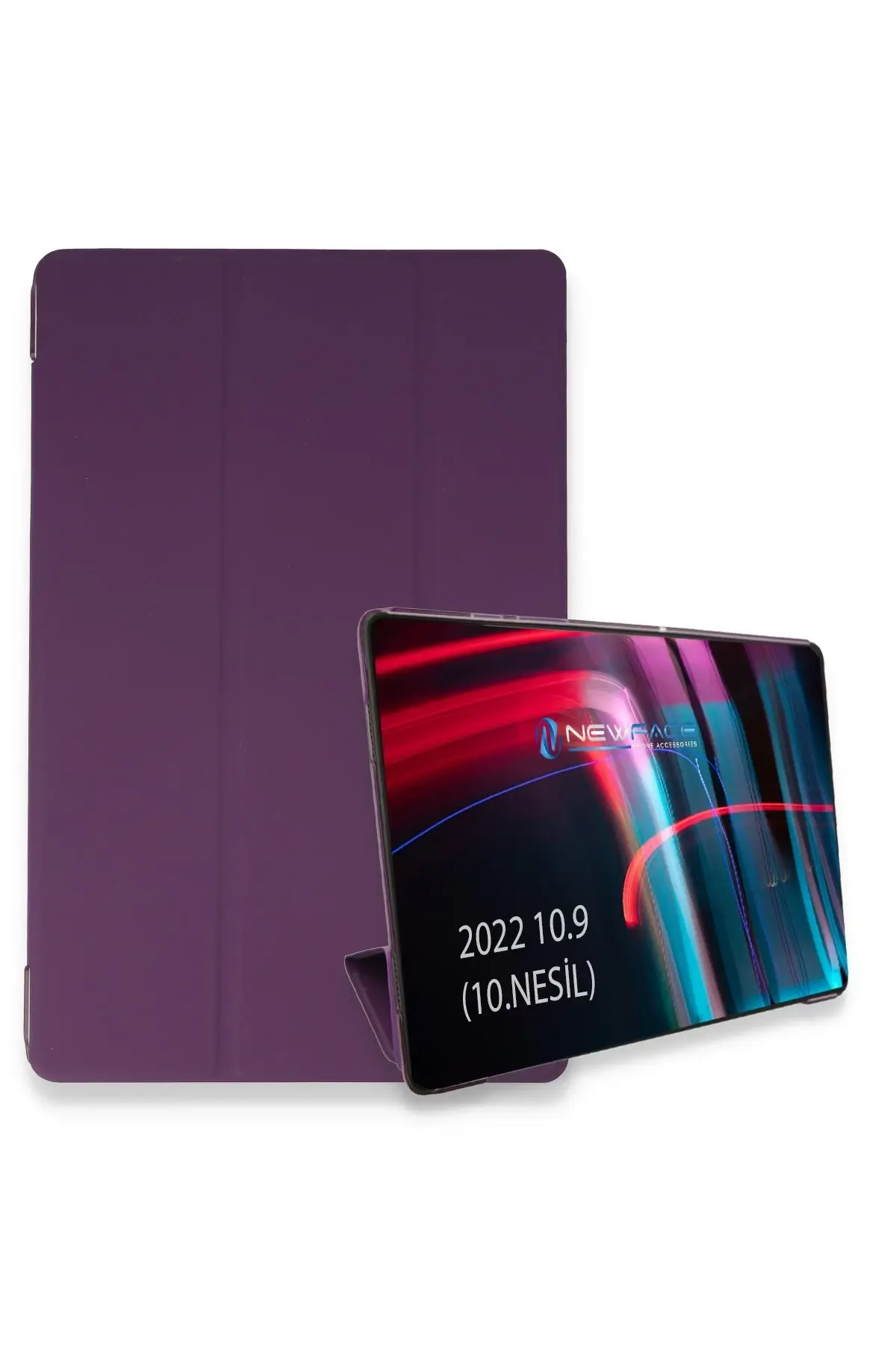 Newface iPad 2022 10.9 (10.nesil) Kılıf Tablet Smart Kılıf - Mor