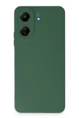 Newface Xiaomi Redmi 13C Kılıf Nano içi Kadife Silikon - Koyu Yeşil