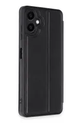 Newface Samsung Galaxy A06 Kılıf Flip Cover - Siyah