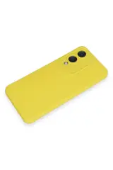 Newface Vivo Y17S Kılıf Nano içi Kadife Silikon - Sarı