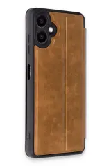 Newface Samsung Galaxy A06 Kılıf Flip Cover - Taba