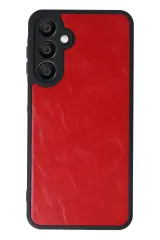 Newface Samsung Galaxy A16 5G Kılıf Aras Deri Kapak - Kırmızı