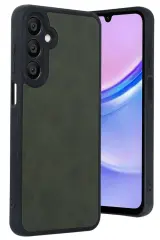 Newface Samsung Galaxy A16 5G Kılıf Aras Deri Kapak - Koyu Yeşil