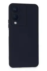 Newface Vivo Y17S Kılıf Nano içi Kadife Silikon - Lacivert