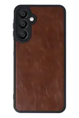 Newface Samsung Galaxy A16 5G Kılıf Aras Deri Kapak - Taba