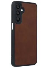 Newface Samsung Galaxy A16 5G Kılıf Aras Deri Kapak - Taba