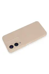 Newface Vivo Y17S Kılıf Nano içi Kadife Silikon - Pudra