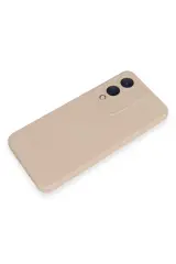 Newface Vivo Y17S Kılıf Nano içi Kadife Silikon - Pudra